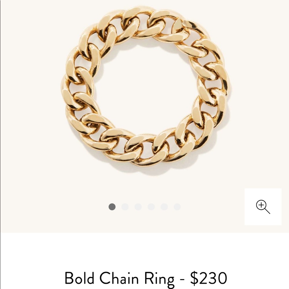 Mejuri Bold Chain Ring (size 8) SOLID GOLD!